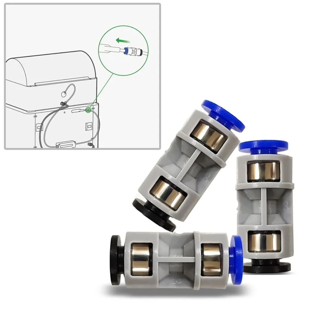 3Pcs PTFE Feed Tube Connector for Bambu Lab 3D Printer Accessories Teflon PTFE Pipe Joint for Bambulabs 3D Printer Replacement