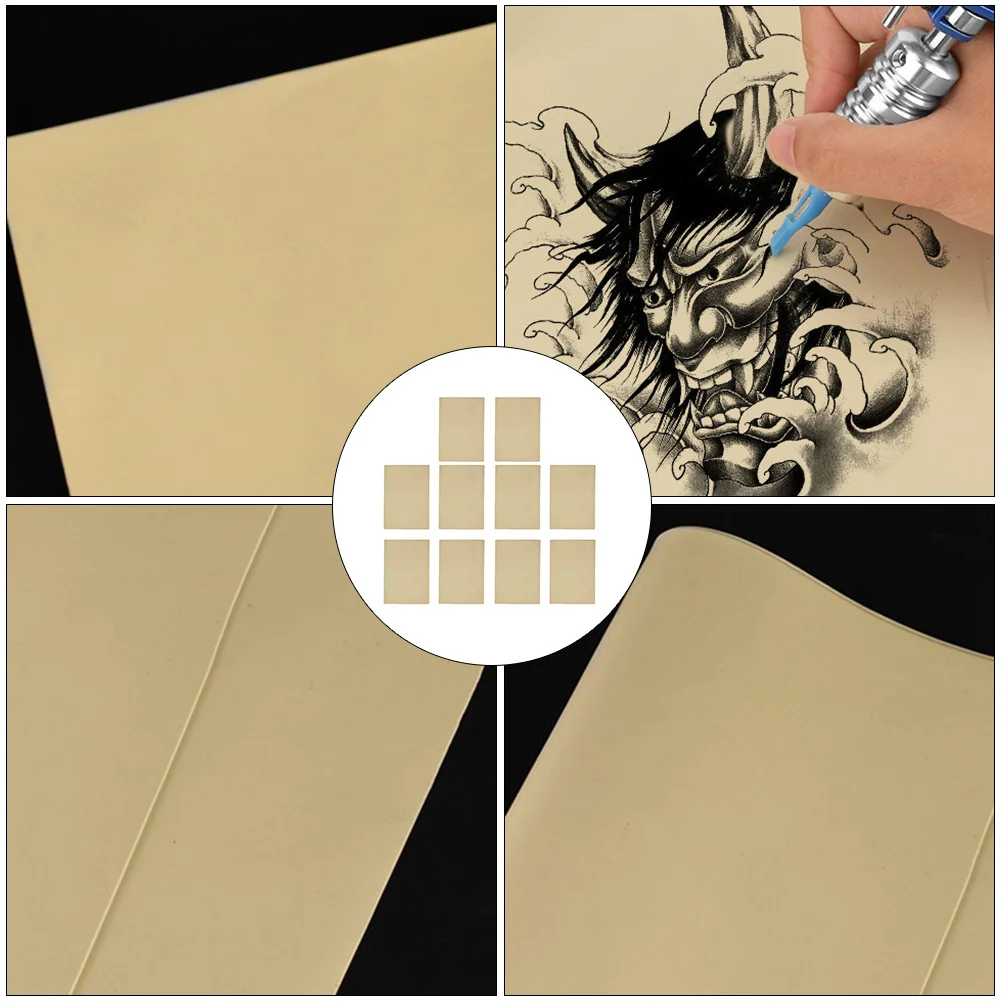 

10Pcs Tattoo Practice Skin Sheets Double Side Thick Silicone Blank Practice Supplies for Beginners Artists Blank Skin Sheet