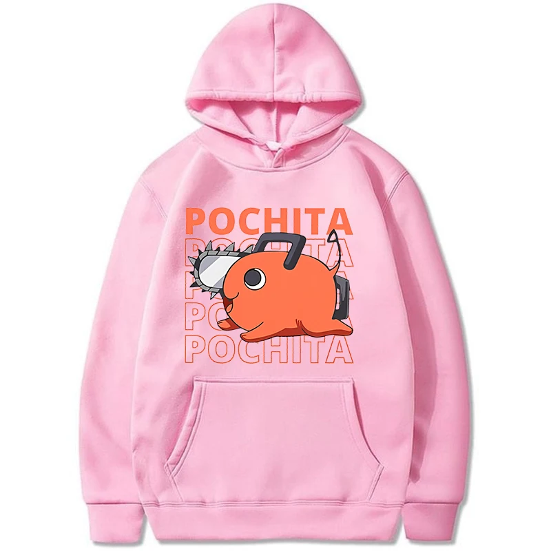 Nieuwe Anime Hoodies Grappige Pochita Grafische Afdrukken Sweatshirt Herfst WinterCasual Lange Mouw Losse Tops