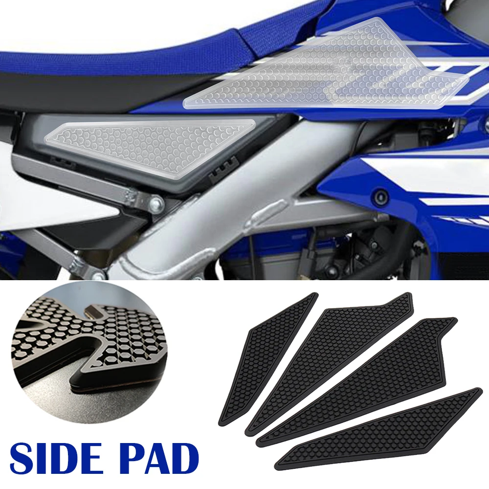 Nowość dla Yamaha YZ250F YZ250FX YZ450F YZ450FX WR250F WR450F 2014-2019 zbiornik boczny naklejki antypoślizgowe wodoodporna podkładka 2015 2016 2017