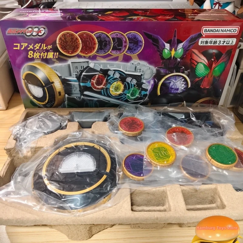 Bandai Kamen Rider Ooo DX Cinto de Transformação com Conjunto de 8 Moedas Bird Combo Dinosaur Combo Brinquedo Colecionável Adulto