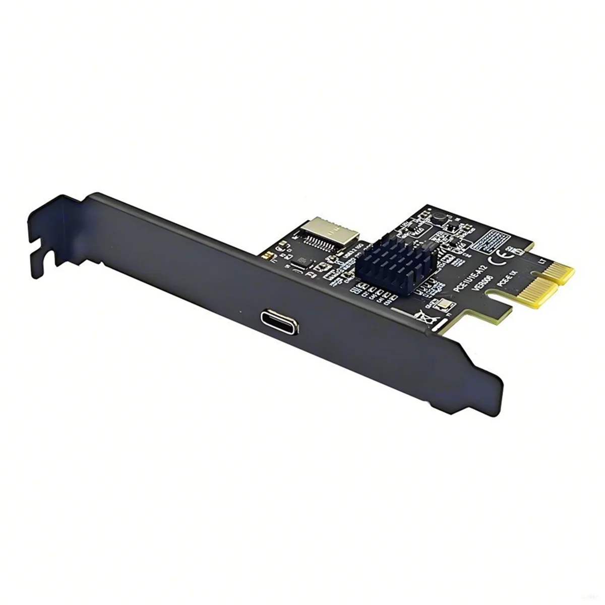 Carte PCI-E 1X vers Type-E + Type-C 6 000 USB3.2 SEN2 10Gbps ASM3142 Puce PCI-E vers Adaptateur USB-C pour Ordinateur de Bureau