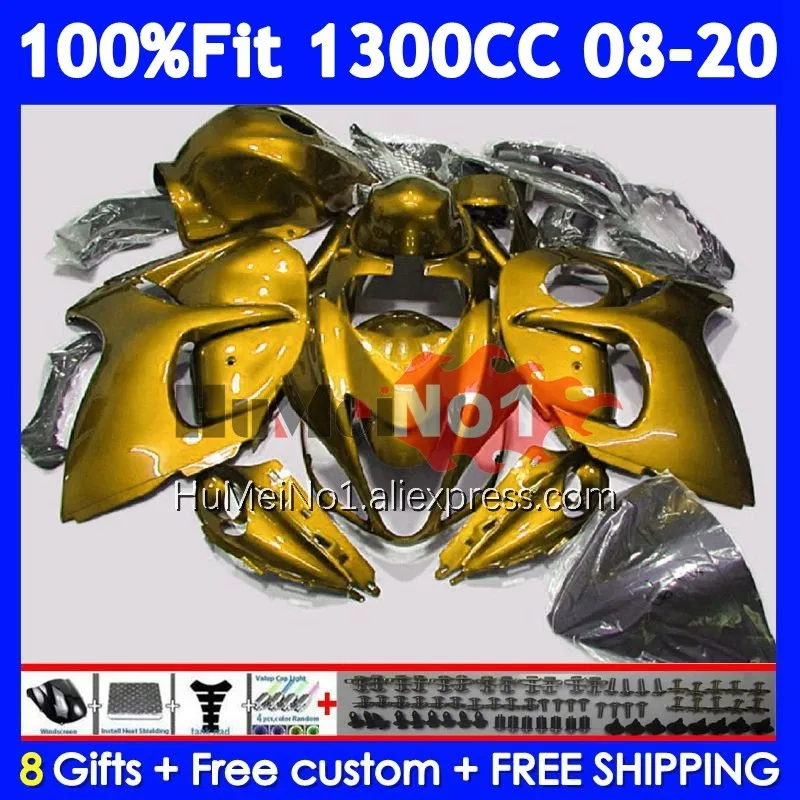 Fairing For SUZUKI GSXR 1300 Hayabusa GSXR-1300 127No.145 GSXR1300 2008 2009 2010 2011 2012 2013 14 15 16 17 18 ALL Golden 19 20