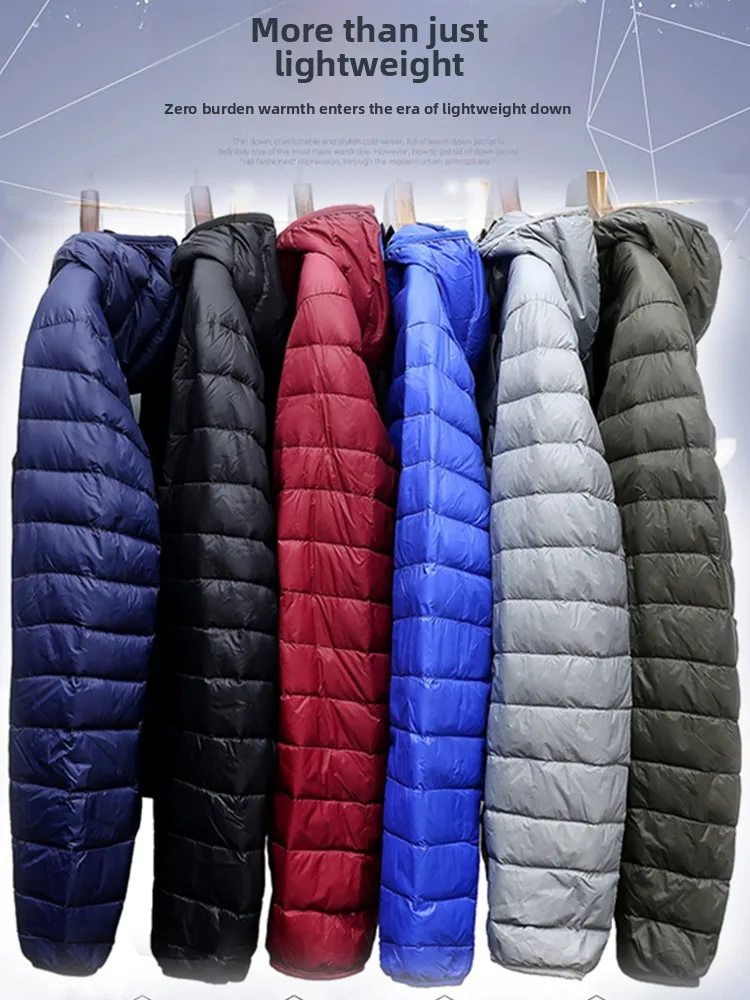 

Легкая мужская зимняя хлопковая рабочая одежда Jaet, молодежное модное современное пальто на молнии с капюшоном, стандартной посадкой