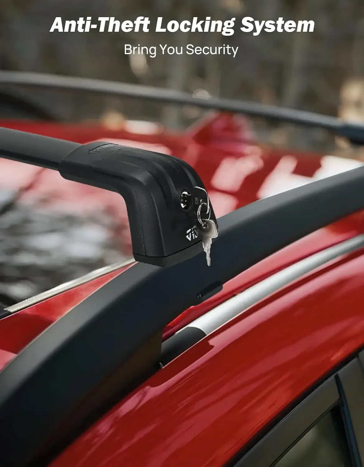 300LB Roof Rack Cross Bars Compatible with Ford Explorer 2020-2026 | Lockable Anti-Theft Aluminum Car Crossbars for Rooftop Carg