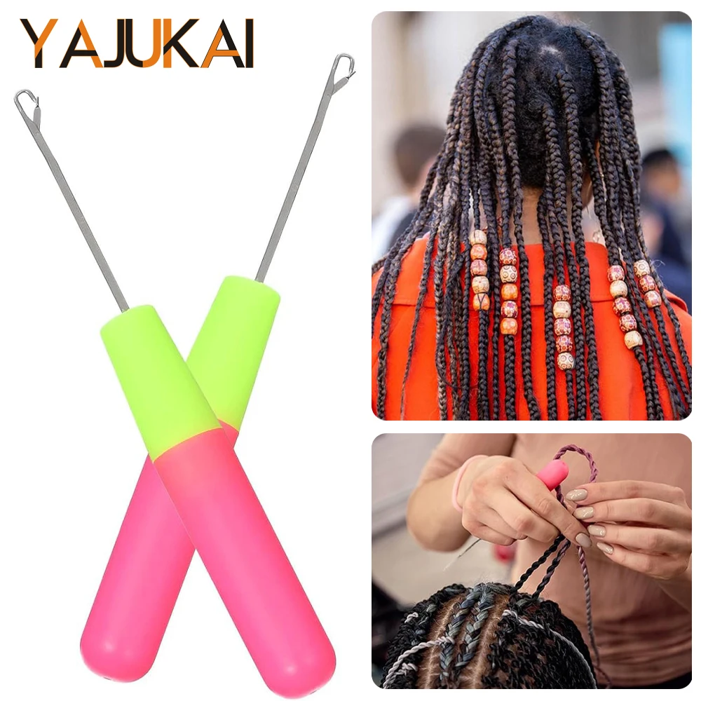 

Yajukai Crochet Hook Needle For Making Dreadlock Wig Pink Crochet Needle For Dreads Plastics Crochet Needle For Hair 3Pcs