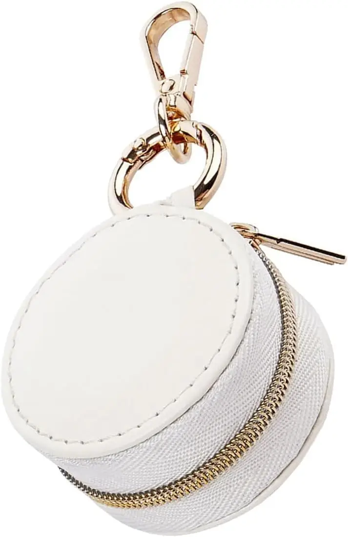 Jewelry Ring Holder Keychain,Portable Travel Sports Ring Keeper Case,Mini Small Versatile Carrying Display Storage Box Keychain