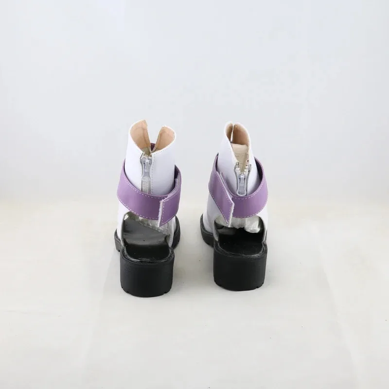 

DY20Jp Anime Hinata Hyuuga Cosplay Costume Shoes White Handmade Faux Leather Boots25