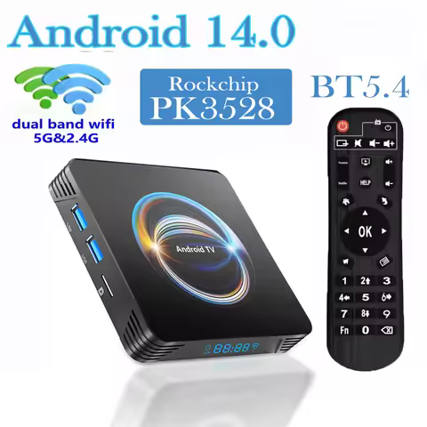 2025 Android14.0 X66 Smart TV Box HD 8K RK3528 128GB Rom Dual Wifi 2.4&amp;5G Google Video TV Box BT5.4 Media Player Set Top Box