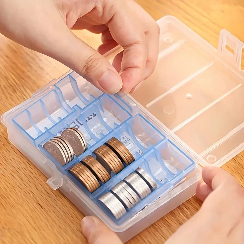 Multifunctional Coin & Banknote Storage Box with Compartmentalized Organizer Suitable for Office, Small Change Organizer
