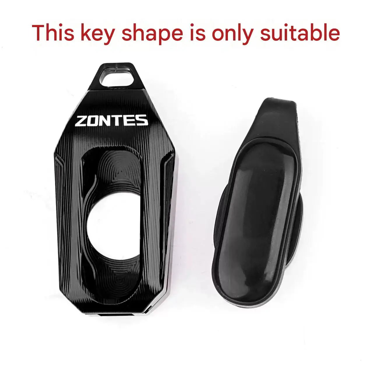 Coque de clé télécommande en alliage d'aluminium CNC pour ZONTES 703F/703RR/R, design creux, antichoc, résistant à l'usure, signal d'induction débloqué