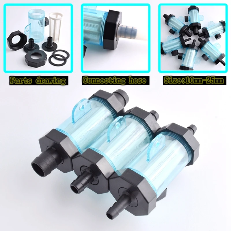 10mm~25mm Water Hose Strainer Garden Irrigation Sprayer Aquarium Fish Tank Soft Water Pipe Filter Car Brake Filter Fittings