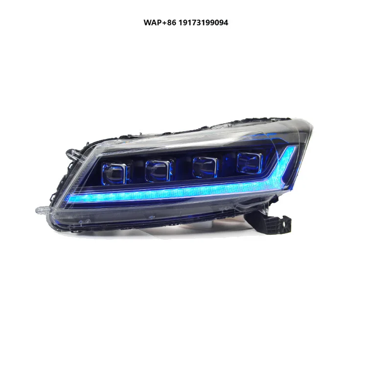 

Auto Parts Accord DRL Modified Front Light Upgrade 4 Lens RGB Style Head Lamp LED Headlight for-Honda 8th 2008-2012
