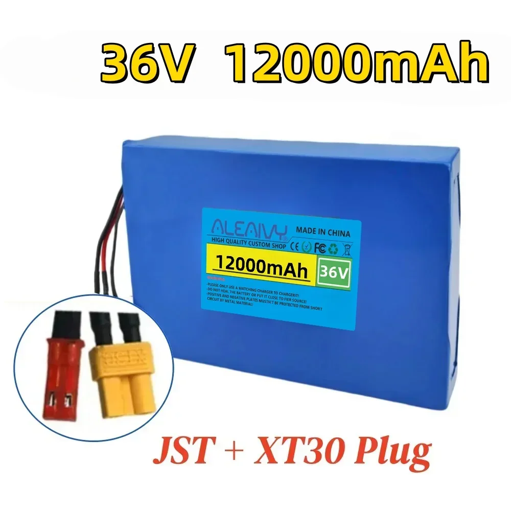 36V 12000mAh 10S4P 18650 lithiumbatterijpak - BMS uitgerust oplaadbaar voor 500W skateboard dagelijks woon-werkverkeer vervanging