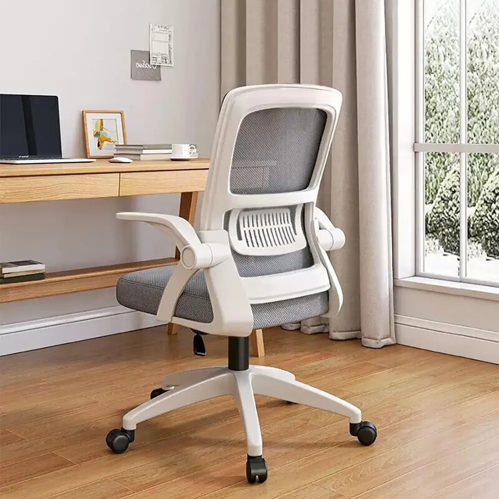 

Chair, Ergonomic Desk Chair Breathable Mesh Chair Swivel Chair With FlipUp Arms And Lumbar Support Computer Chair For Home Offi
