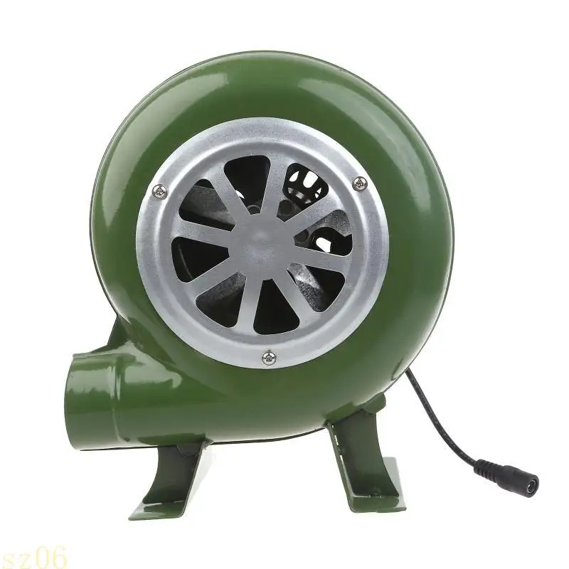 

Q2Q4 BBQ Blower UK Adapter Mini Blacksmith Forges Blower Iron Gear Portable BBQ Fan 12V for Camping Blowers