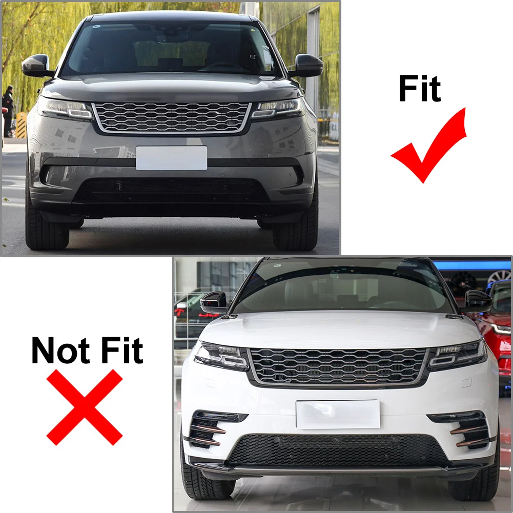 Black Car Front Bumper Lower Air Deflector For Land Rover Range Rover Velar 2017 2018 2019 2020 2021 2022 2023 2024