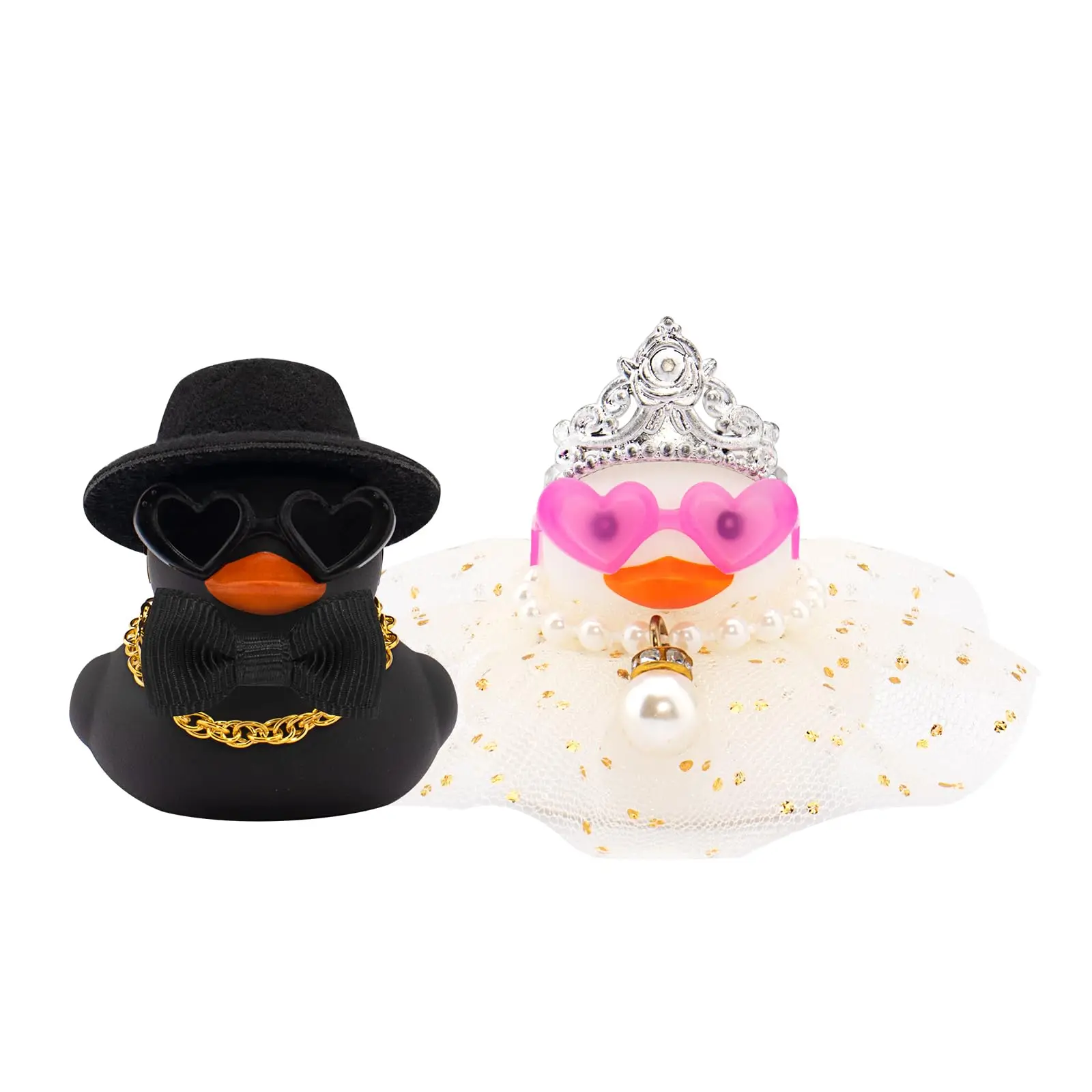 

2 Colorful Wedding Rubber Ducks, Bride Groom Duckies Marriage Rubber Duck Mini Couple Ducky for Ceremony Gift Souvenir Marry