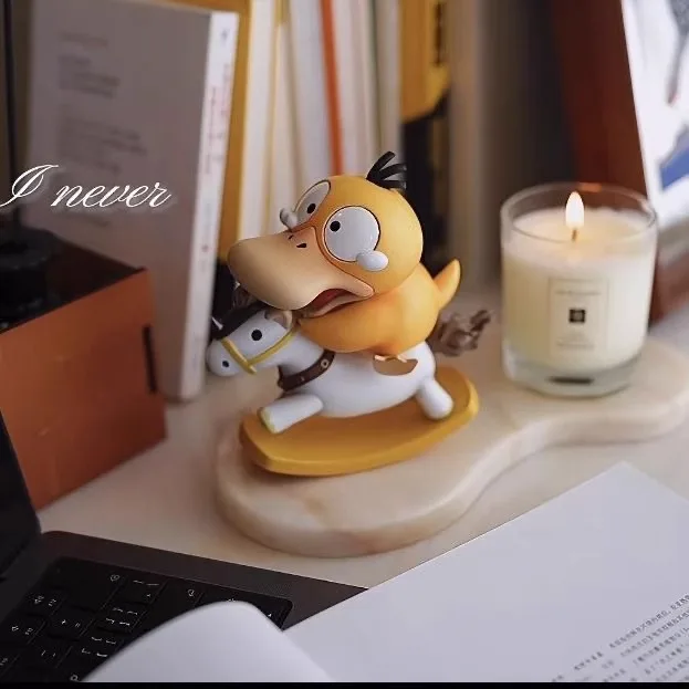 Psyduck Schaukelpferd Poke Gk Anime-Figuren Desktop-Dekoration Modellpuppe Statue Sammlerstück Weihnachtsgeschenk – Detail 1