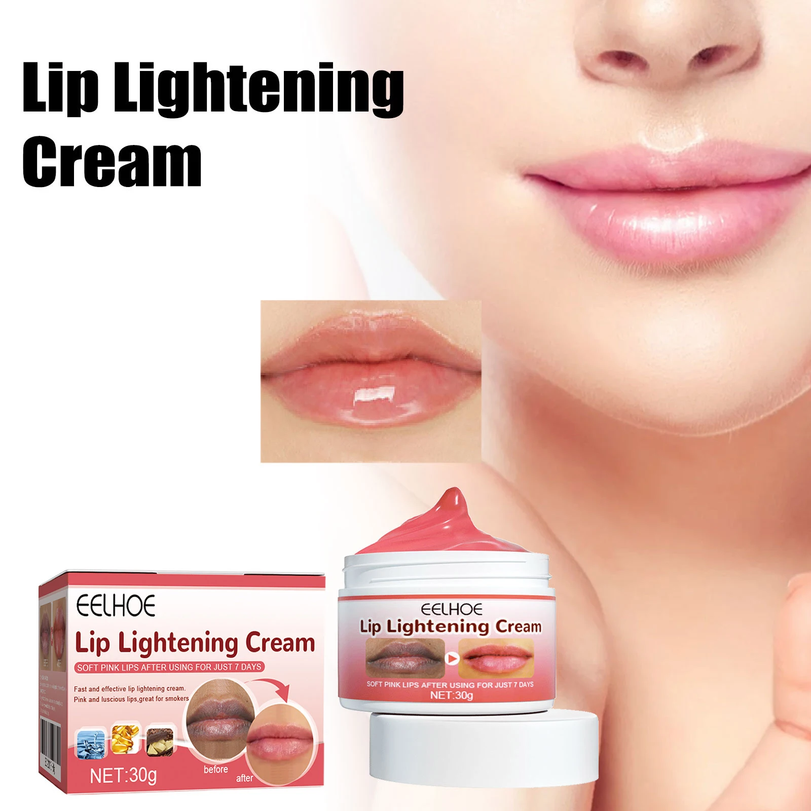 

Бальзам для губ Eelhoe, быстрое осветление, уменьшение темного пигмента, отшелушивание, удаление омертвевшей кожи, увлажняющий осветляющий крем для губ