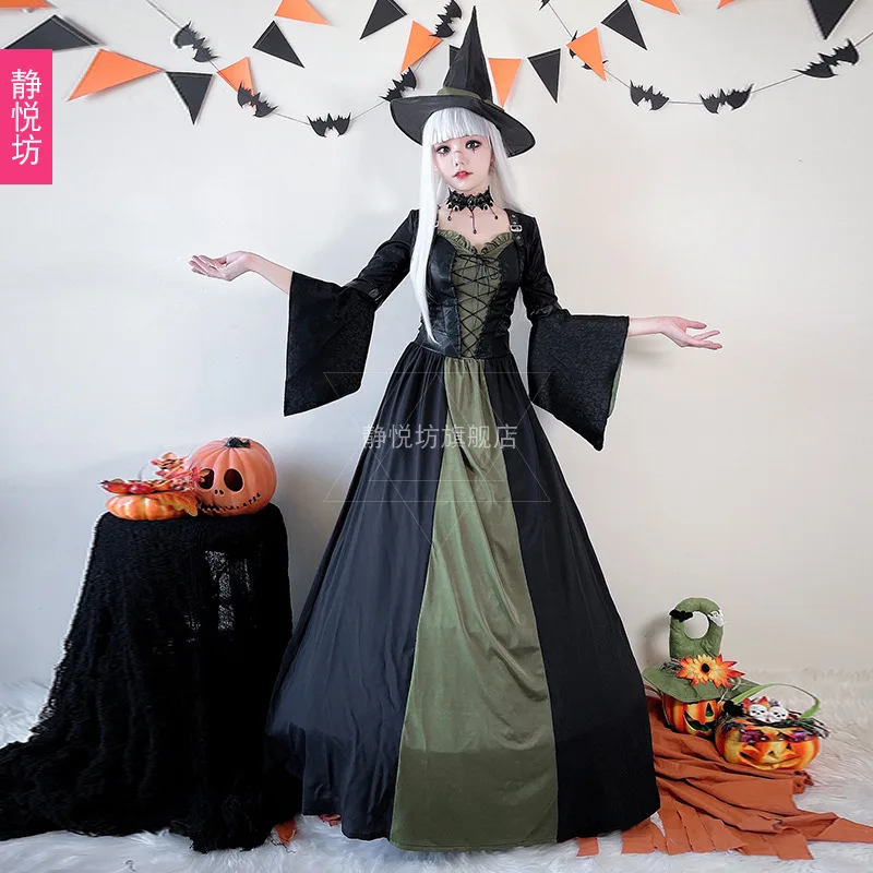 Magic Robe Cosplay Costume Halloween  Adult Witch  Vampire Demon Party Costume