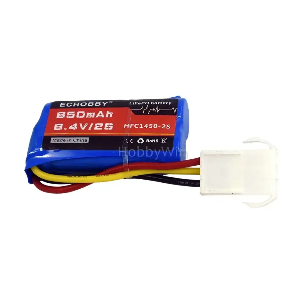 6,4 v 2s 650mah hfc14500 Lebensdauer Batterie el 4,5-3p rev Buchse für RC Truck Rennwagen Schnellboot