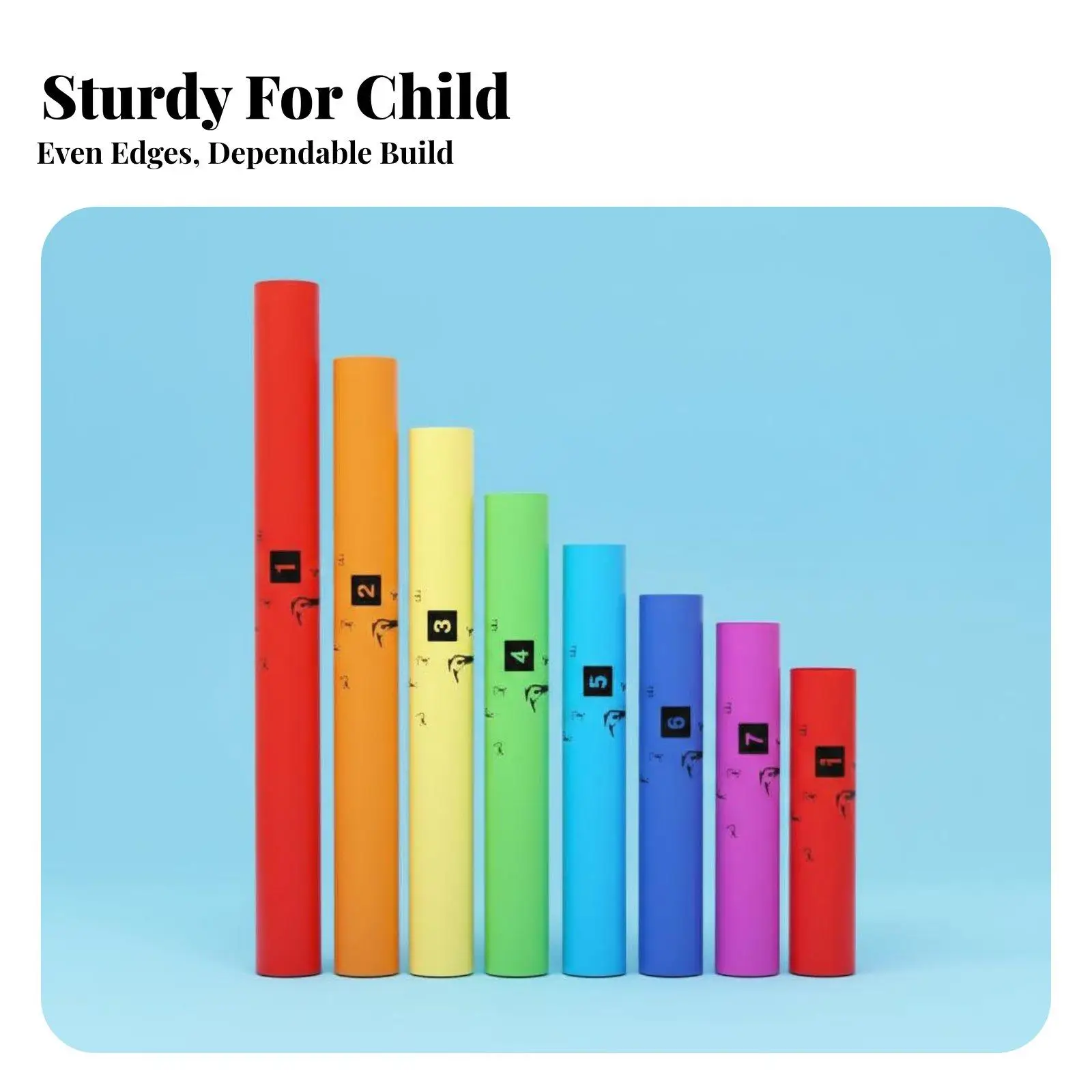 Percussion Tube Colorful C Key Scale Musical Instrument for Children Early Learning and Fun Play