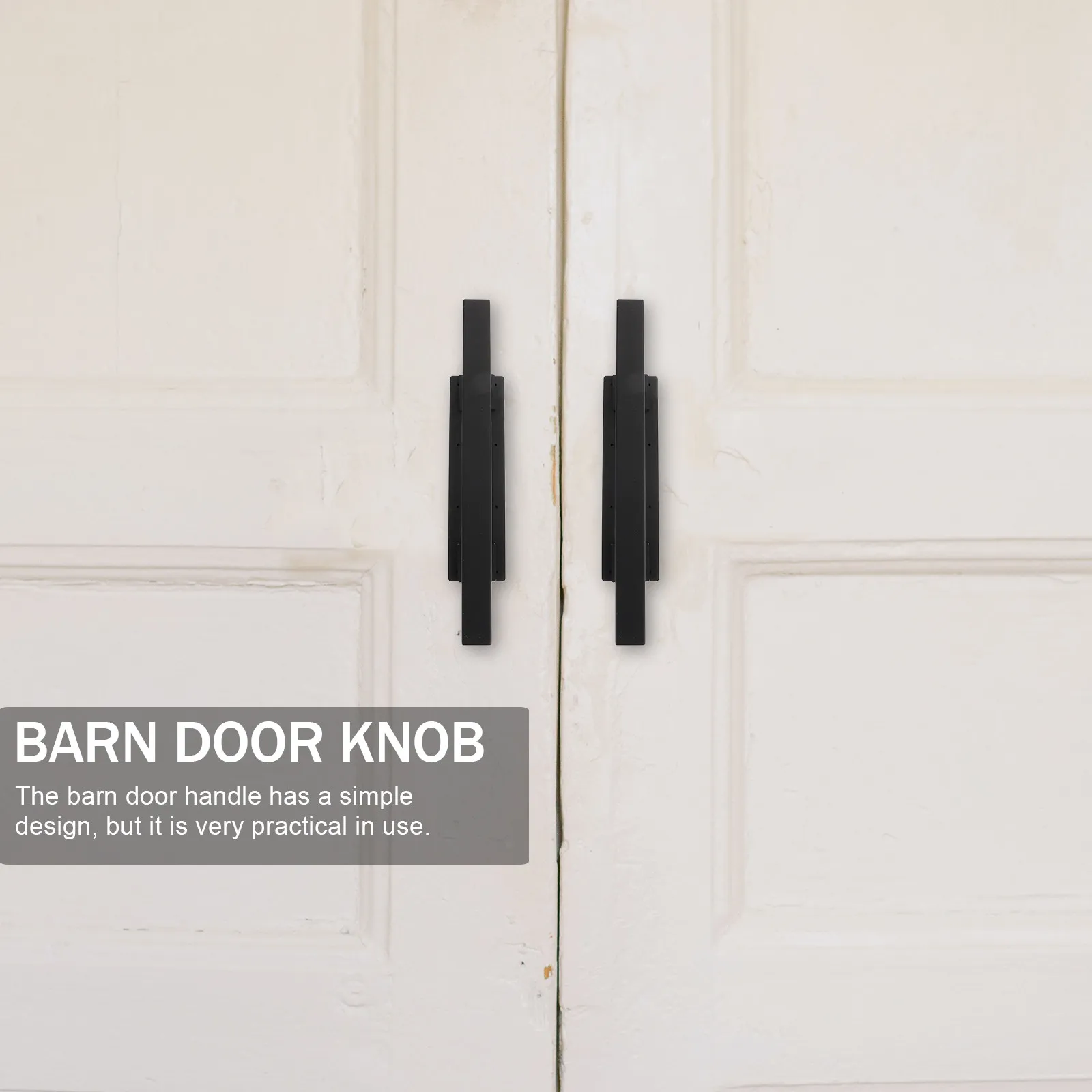 

1Set Sliding Barn Door Handle American Style Wood Door Pull Knob Carbon Steel Sturdy Handle for Warehouse Granary Home Use