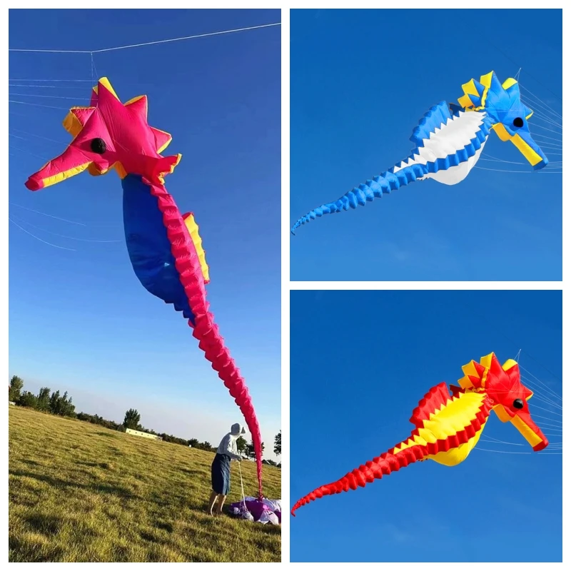 

free shipping seahorse kites for adults soft kite string flying outdoor toys infaltable kites pendant gel blasters Large kite