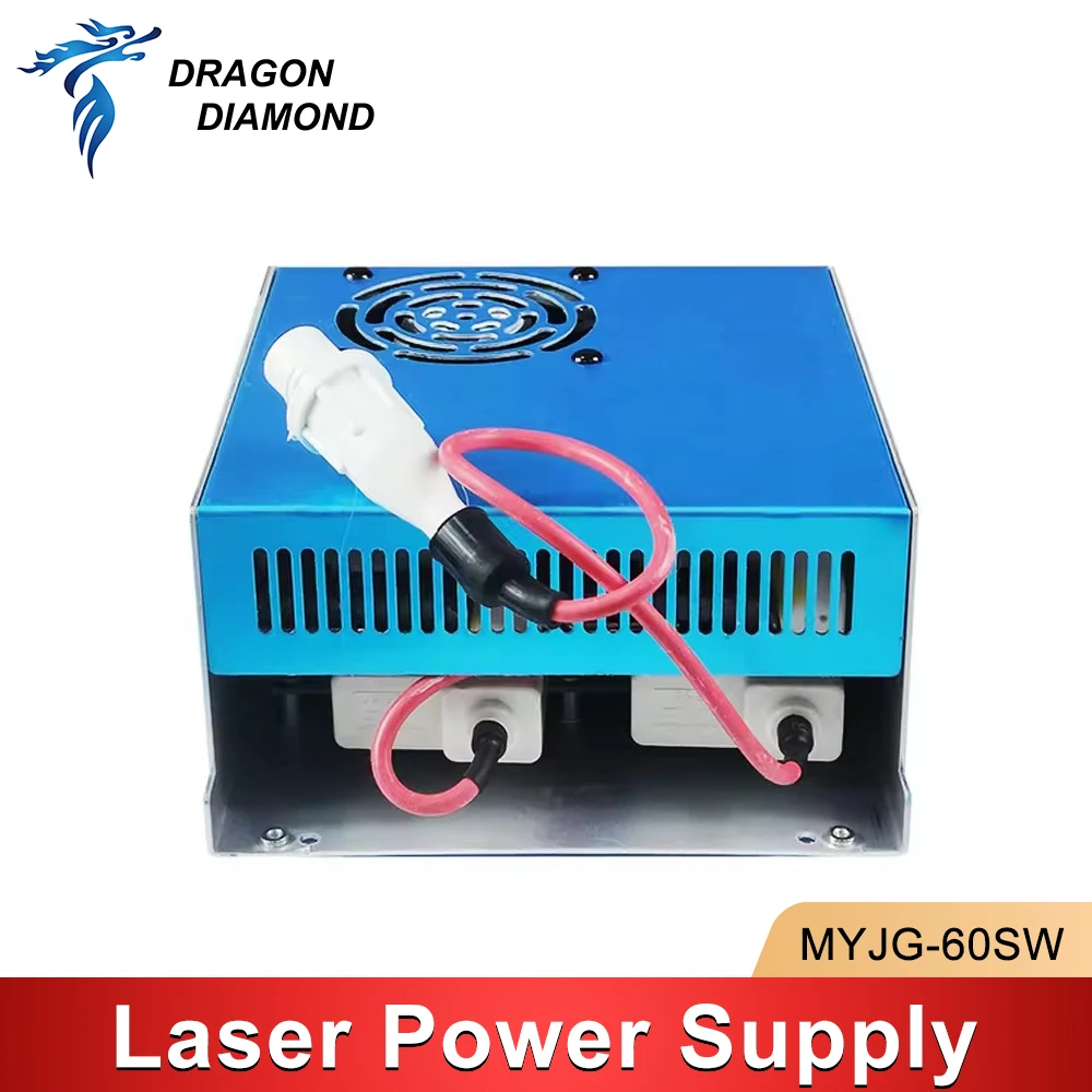 MYJG 60W Co2 Laser Power Supply 110V 220V لآلة نقش / قطع أنبوب ليزر Co2