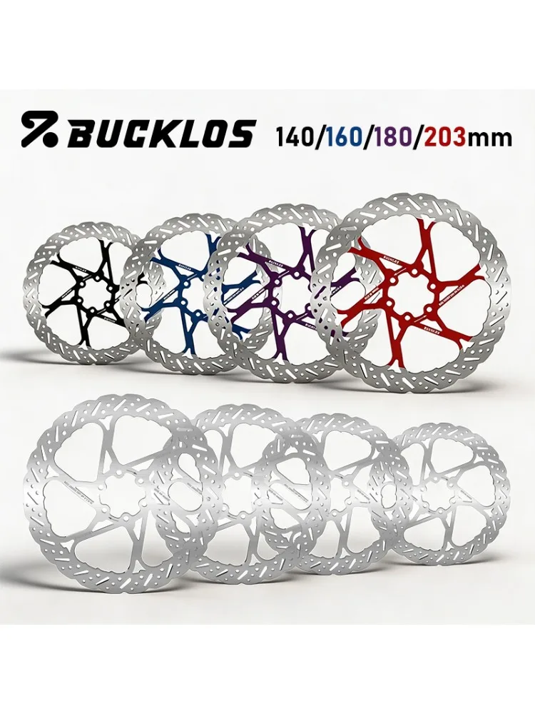 AliExpress BUCKLOS Bicycle Disc Brake Rotor Hydraulic Disc Brake 140/160/180/203mm High Strength Heat Dissipation Rotor for MTB Road Bike