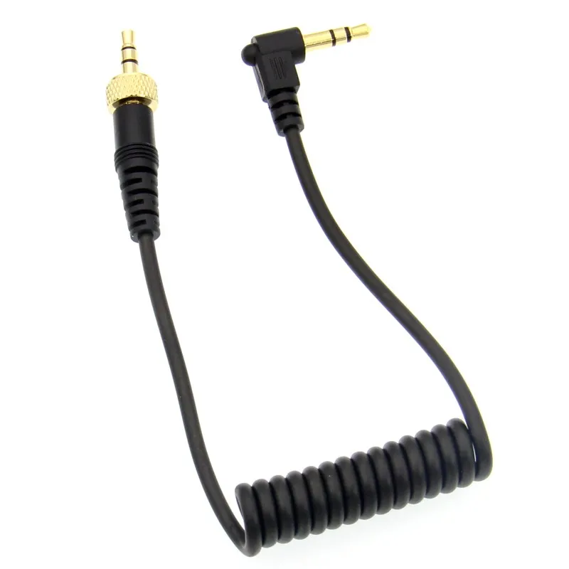 3.5mm kąt prosty do 3.5mm proste złącze Stereo kabel do aparatu podłącz do mikrofonu bezprzewodowego Sony D11/V1/D21 Sennheiser