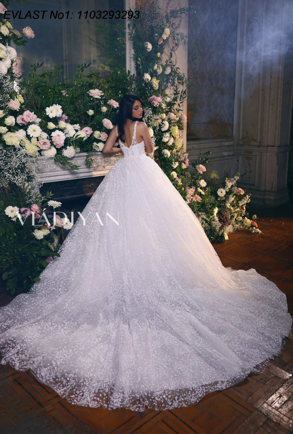 EVLAST 맞춤형 빈티지 2026 라인 웨딩 드레스 반짝 이는 레이스 Applique 페르시 크리스탈 신부 가운 Vestidos De Novia TBD162