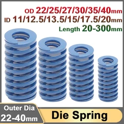 Mold Die Spring Blue Light Load Spiral Stamping Compression Mould Spring Outer Diameter 22 25 27 30 35 40mm Length 20- 250 300mm