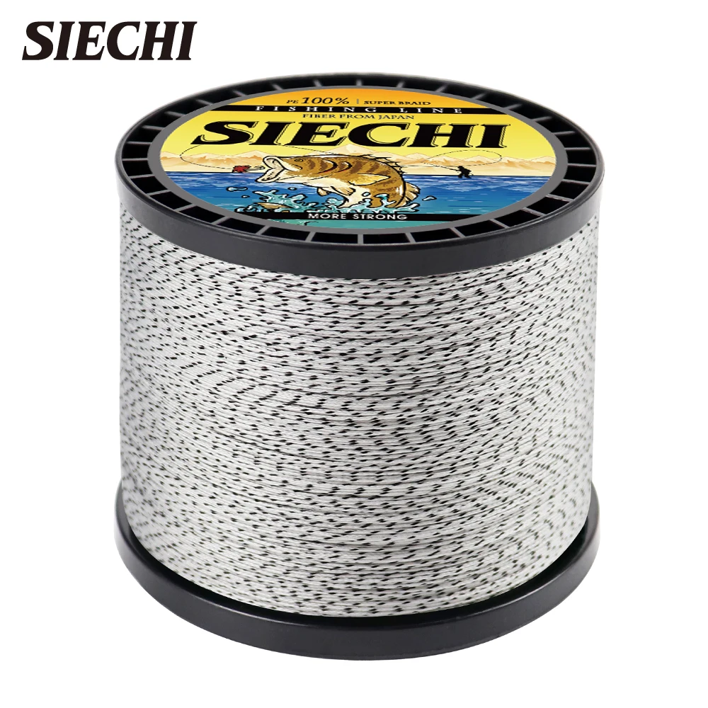 SIECHI Japan 4 Stränge geflochtene Angelschnur 1000 m 300 m Multifilament gesprenkelter PE-Draht Fliege Meer Salzwasser Süßwasser Pesca