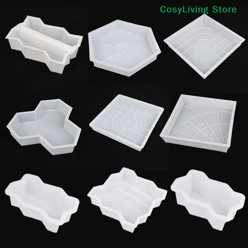 [CL]Diy Path Maker Plastic Brick Mold Paving Pavement Walkway Molds Path Maker Middle Of Hole Shape Garden Path Concrete[CL]