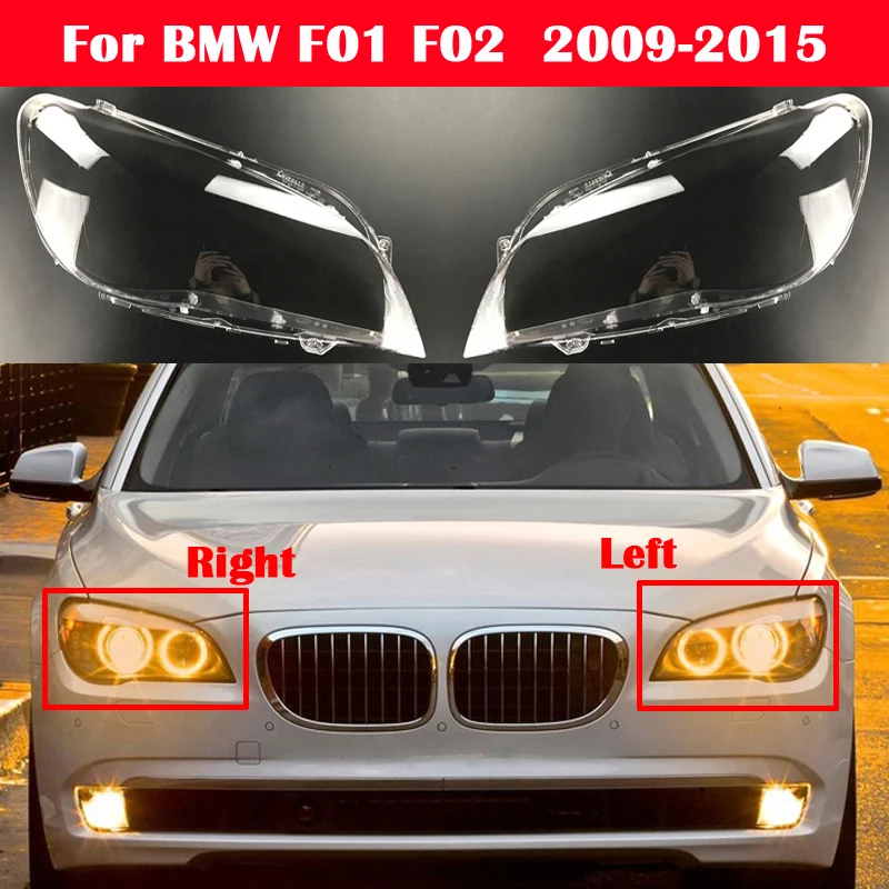 Auto Lamp Case For BMW 7 Series F01 F02 730Li 740Li 750Li 760Li 2009-2015 Glass Lens Shell Car Front Headlight Cover Light Caps