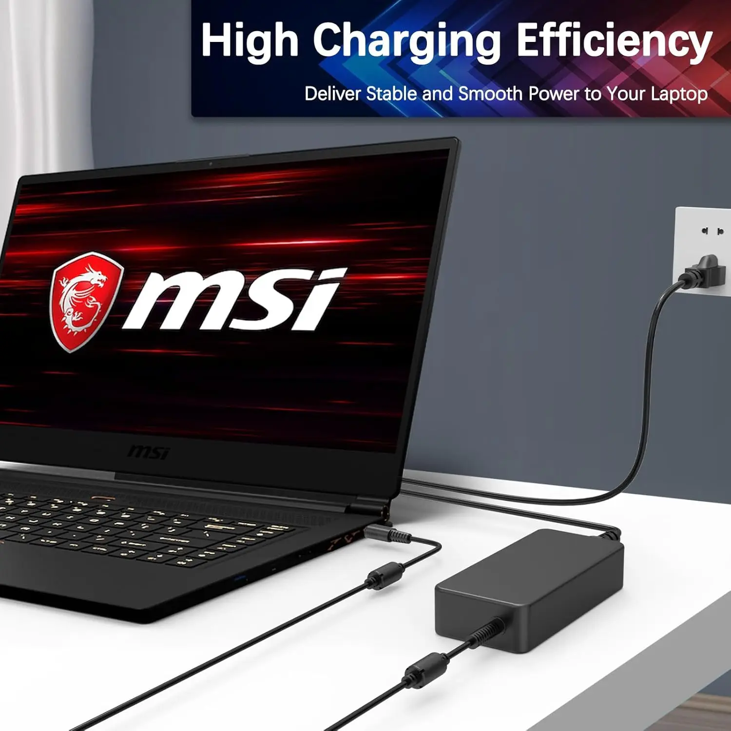 330W USB Tip AC Charger for MSI GE78 GE76 GE67 GE66 WE76 GE67HX Vector GP76 GP66 Leopard Titan GT77 Laptop Power Supply Adapter