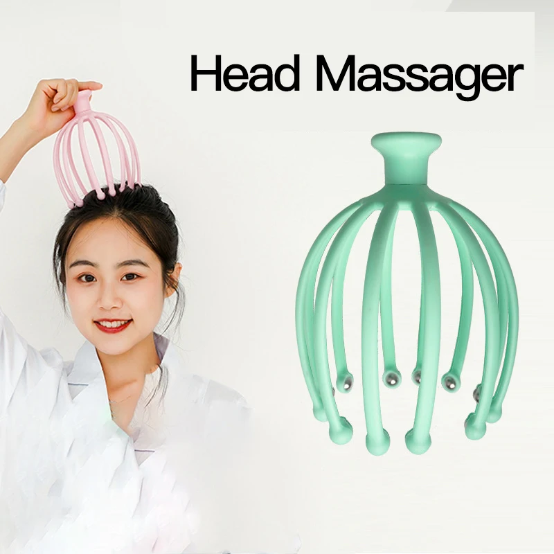 Twelve-claw Head Massager Home Meridian Ball Hair Comb Tickle Itching Relax Decompression Refreshing