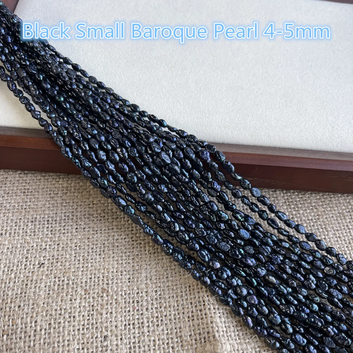 

Natural Freshwater Pearl Black Small Baroque Pearl 4-5mm For Jewelry Making DIY Bracelet Earrings Necklace Accessory
