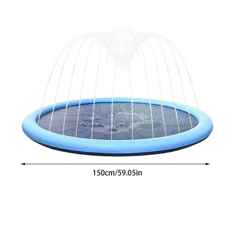 100/150cm Summer Swimming Pool Inflatable Water Sprinkler Pad Cooling Mat Outdoor Interactive Fountain Toy For Pet Dogs kid