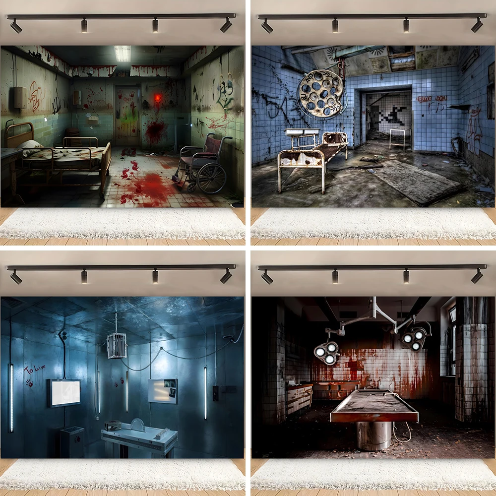 خلفية للتصوير الفوتوغرافي لمستشفى المهجور، خلفية للتصوير الفوتوغرافي، غرفة العمليات الهوائية، حفلة الهالوين، خلفيات صورة للأطفال