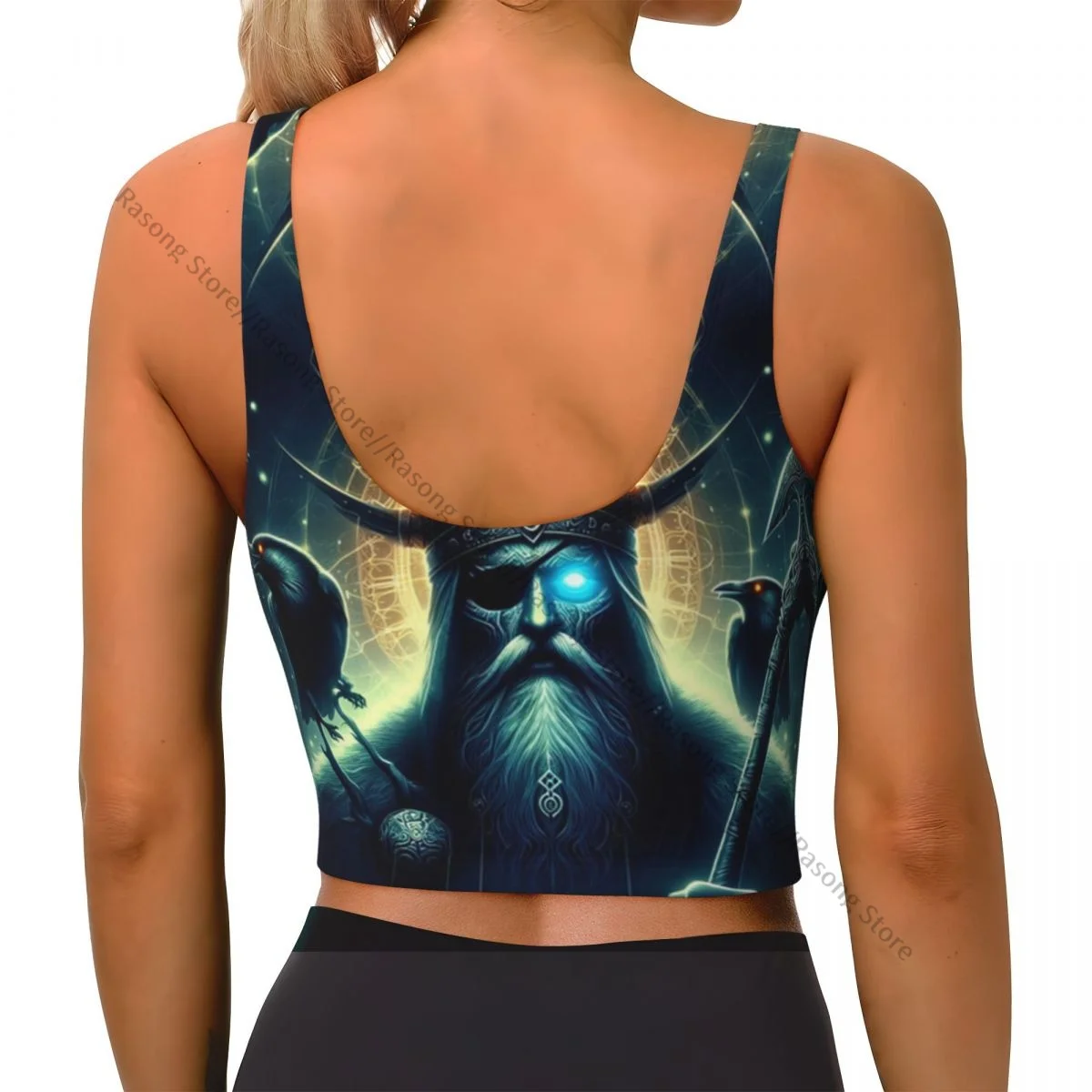 Women Sexy Sports Vest Horned Birds Fantasy Female Streetwear Sport Lingerie Tee Crop Top