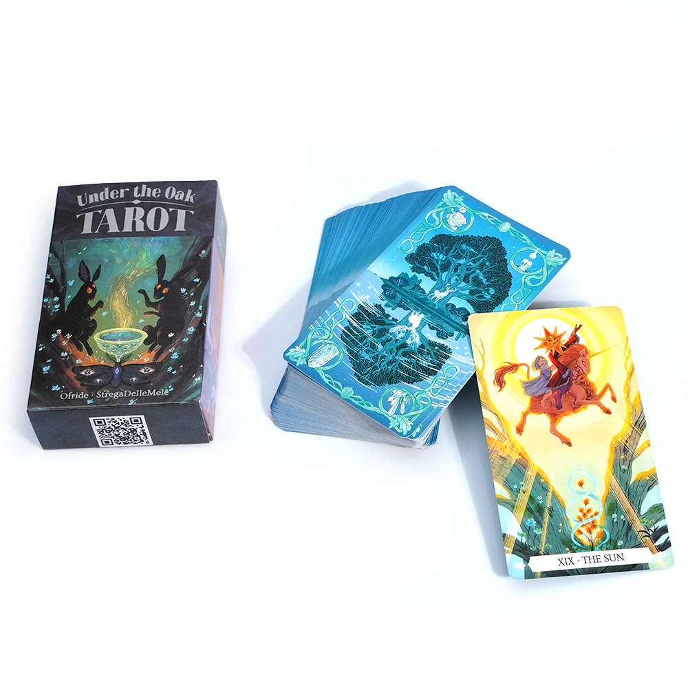 78pcs Cards Under The Oak Tarot  Deck Unique Divinatio Board Playing Game Combining Fact & Fiction for Insightful Readings