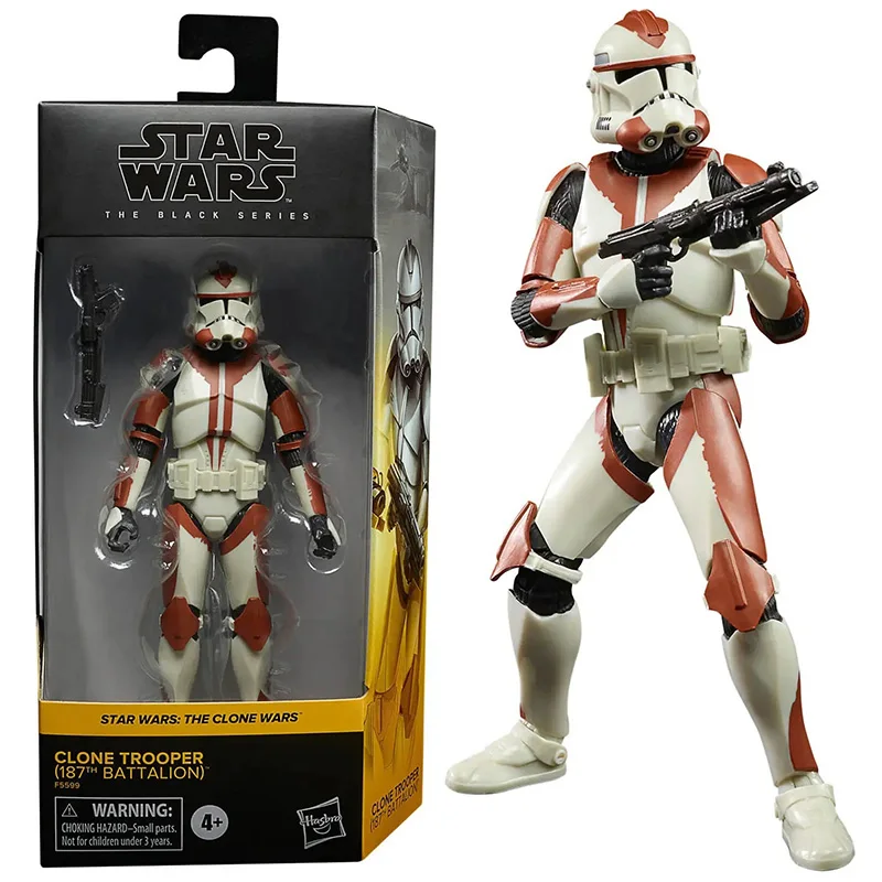 

6-Inch Original Hasbro Star Wars The Black Series The Clone Wars Clone Trooper (187th Battalion) Collection Action Figure toys