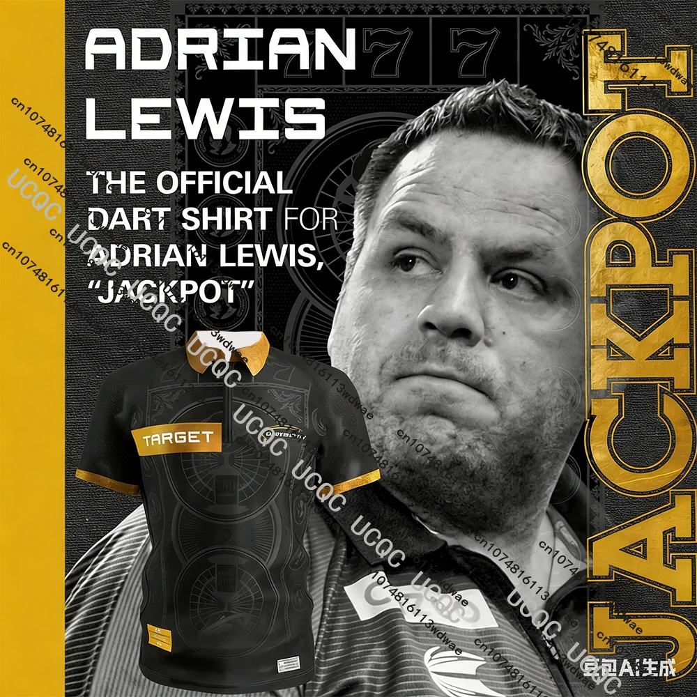 AliExpress NONE Latest Adrian Lewis Playing Shirt Darts Jersey Gift for Darts Enthusiasts Sports Dry Quickly Men's T-Shirt Kid's Clothing Tee