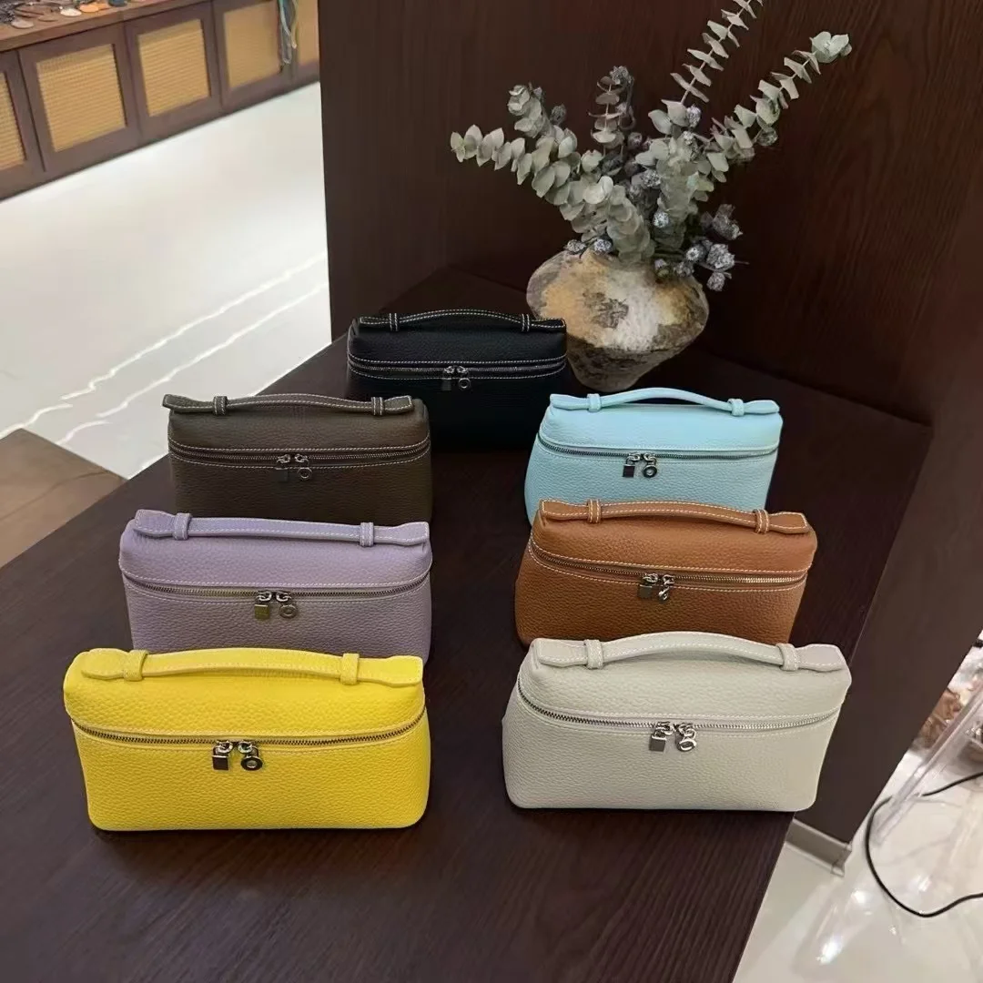 

2025 New LP Women's Handbag Original Leather Lunch Box Bag Versatile Single oulder Crossbody Bag High-End Clutch Bag Small ...