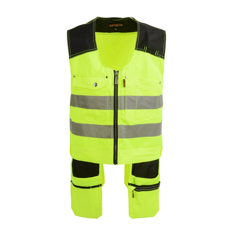 Work Vest for Men Reflector Multi Pockets Working Vest Mechanic Electrician Working vest for Men Hi Vis Workerar