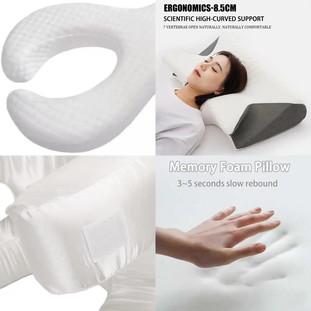 

anti-wrinkle memory foam pillow for side sleepers and back sleepers for enhanced beauty sleep