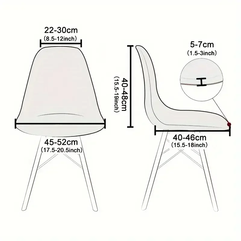 Polar Fleece Shell Chair Cover Solid Color Jacquard Dining Chair Slipcover Stretch Anti-dust Seat Cover for Living Room Home